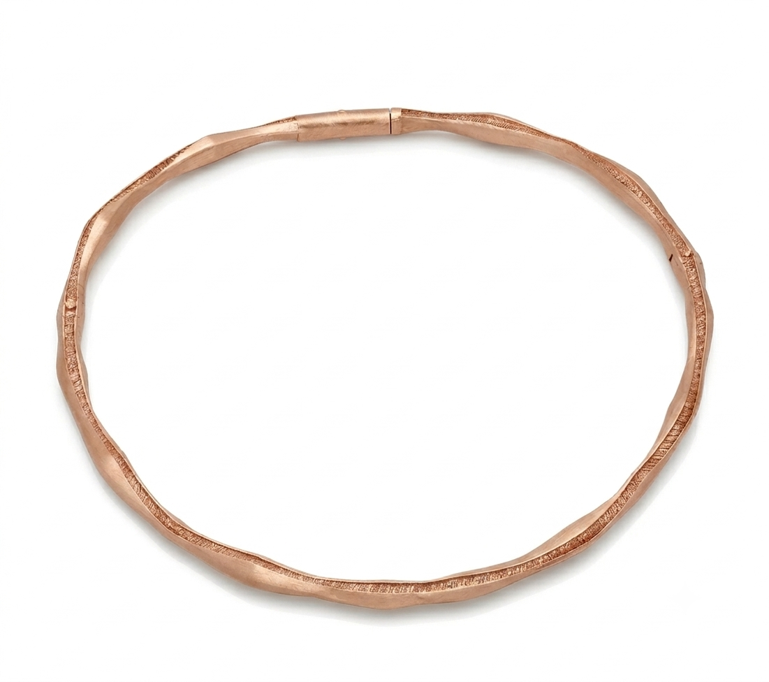 Girocollo Assoluto in bronzo oro rosa, collezione Essenza di Tiziana Piola