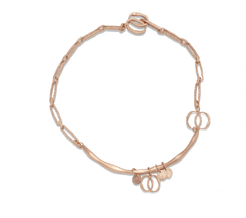 Girocollo Sincronia in bronzo oro rosa, collezione Essenza di Tiziana Piola