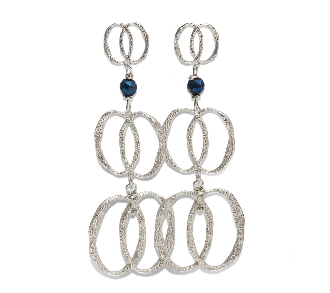 Orecchini Abisso in argento 925, collezione Identity di Tiziana Piola