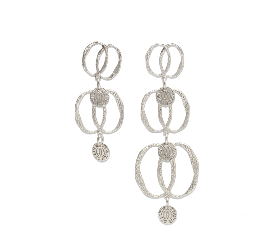 Orecchini Ritmo in argento 925, collezione Identity di Tiziana Piola